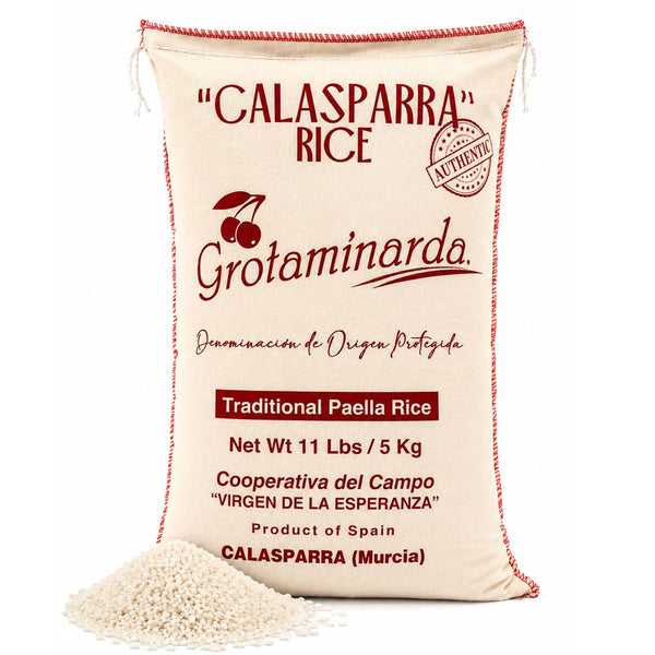 Grotaminarda Calasparra Short Grain Paella Rice D.O.P. – 11 lb (5 kg) | Imported from Spain