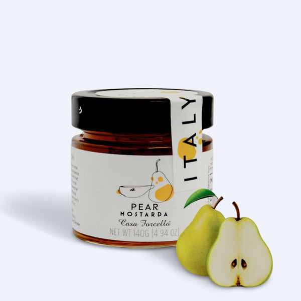 Pear Mostarda, 4.94 oz, Glass Jar - Traditional Italian Pear Mustard