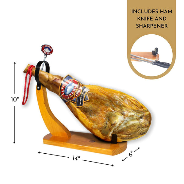 Serrano Ham Gran Reserva, 15 Months with Ham Holder (14-18 lbs), Bone-In, Skin-On