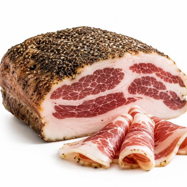 Grotaminarda Whole Italian Guanciale Dry Cured Pork Jowl 2.5–4.5 lb Authentic Italian Cured Meat