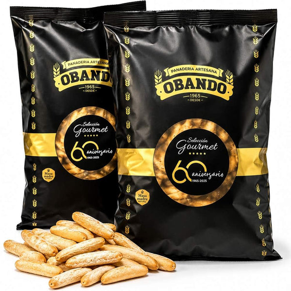 Obando Pico de Pan Rústico Spanish Breadsticks – 500 g | Artisan Tapas Crackers from Spain