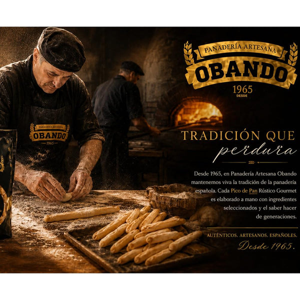Obando Pico de Pan Rústico Spanish Breadsticks – 500 g | Artisan Tapas Crackers from Spain