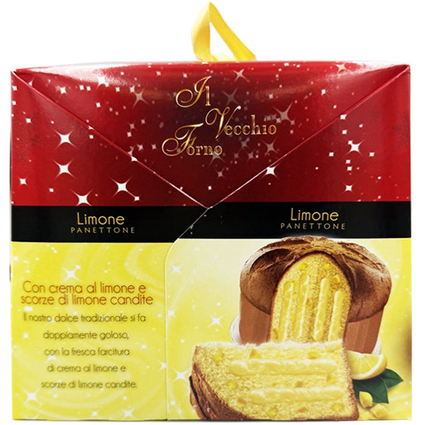 Lemon Cream Filled Panettone with Candied Lemon Peel – Il Vecchio Forno 750g