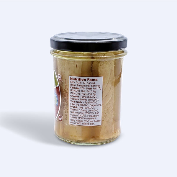 Yellowfin Tuna in Olive Oil with Bay Leaf - 7.05 oz / 4.58 oz Net - Glass Jar