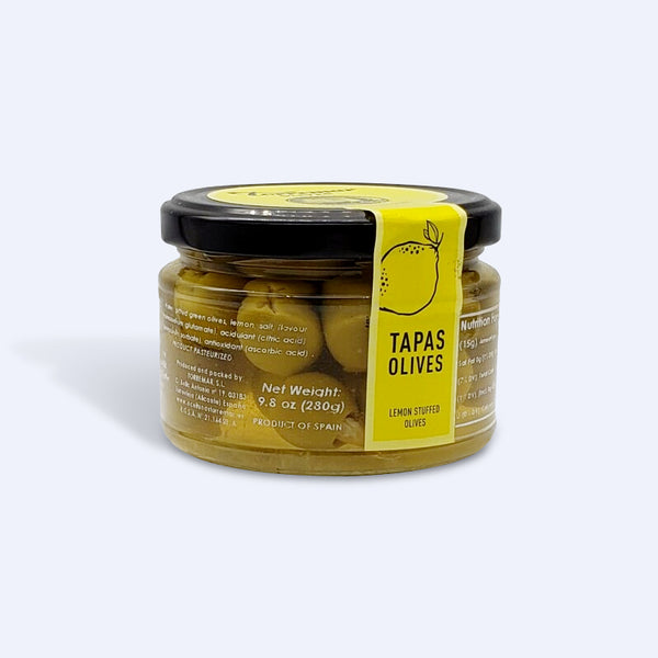 Pitted Manzanilla Olives with Lemon - 9.8 oz - Glass Jar