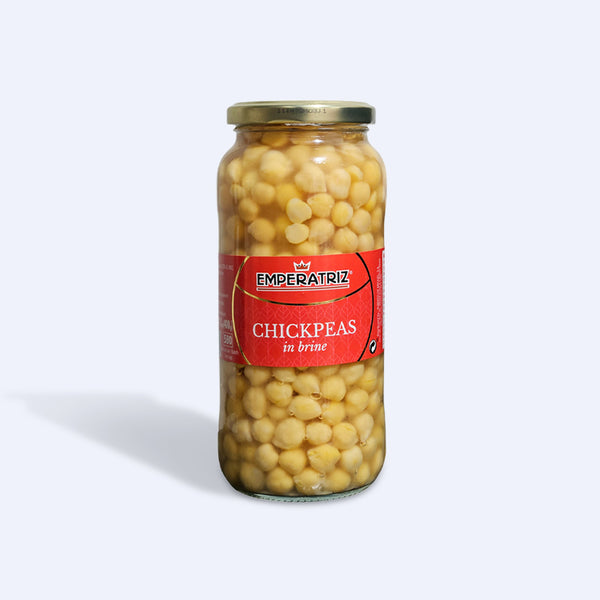 Chickpeas in Brine - Glass Jar 19.75oz / 14.11 oz Net