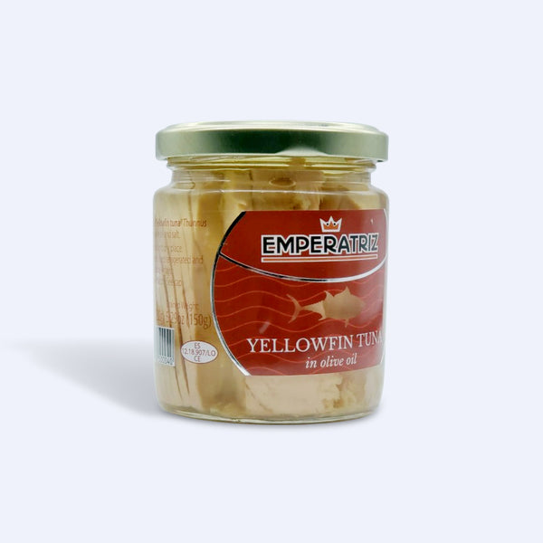 Yellowfin Tuna in Olive Oil - 14.11 oz / 9.17 oz Net - Glass Jar