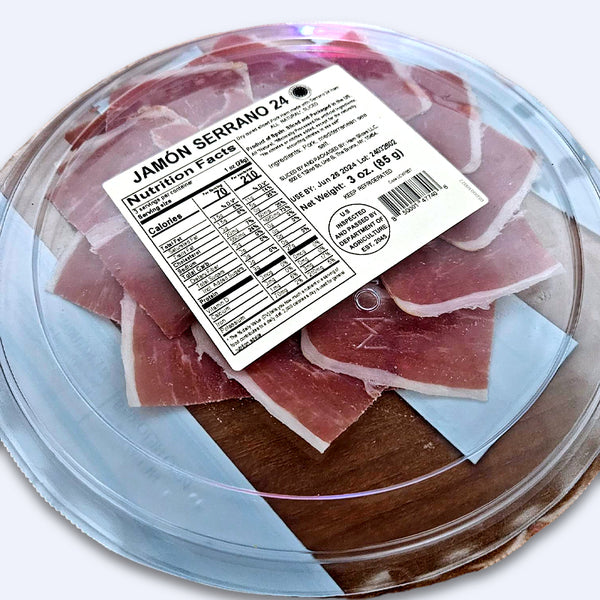 Serrano Ham, 24 Months Plate (3 oz), 3 Pack