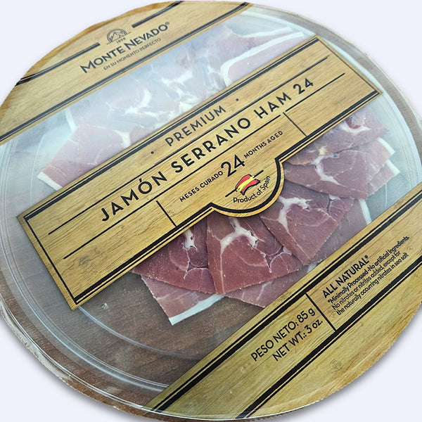 Serrano Ham, 24 Months Plate (3 oz), 3 Pack