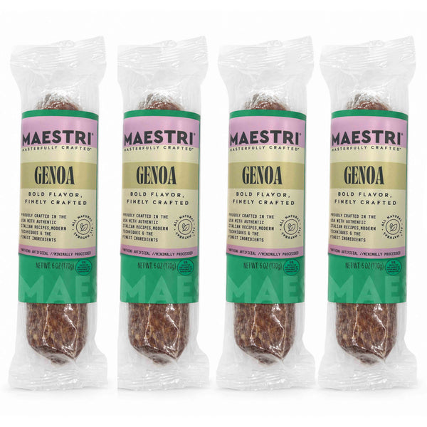 Maestri Genoa Italian Whole Salami Chubs 6 oz Each | Charcuterie & Antipasto