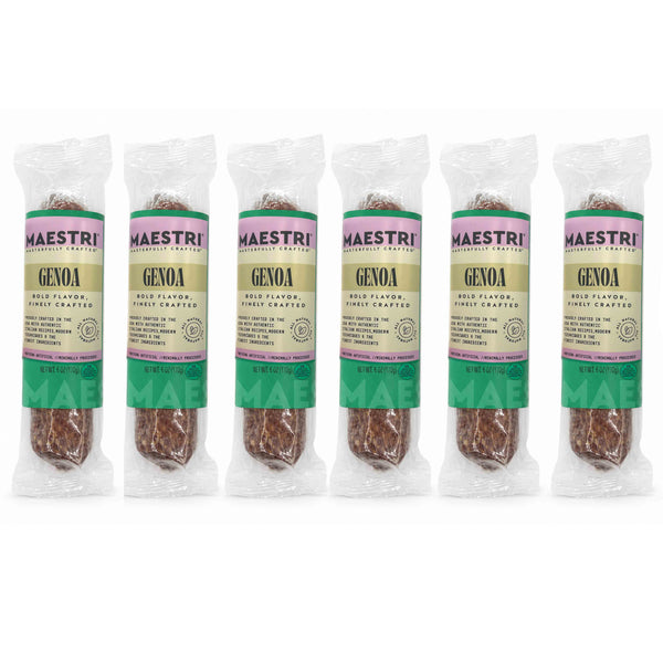 Maestri Genoa Italian Whole Salami Chubs 6 oz Each | Charcuterie & Antipasto